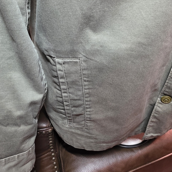 Abercrombie & Fitch Olive Military Jacket/Button Up Shirt. - Picture 3 of 5